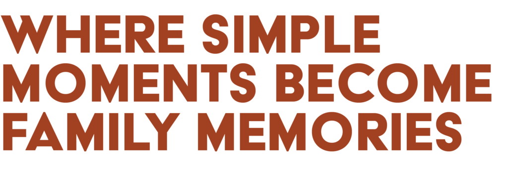 Graphic Text saying Where simple moments become family memories for Banks Pocket Heights
